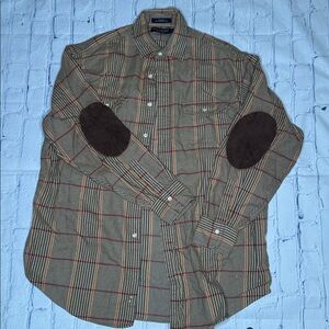 Daniel Cremieux Green and Brown Casual Button Down Shirt